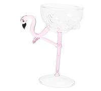 Ipetboom Flamingo Wine Glass Pink Footed Goblet Decorative Bar Cup for Weddings Parties Banquets and Home Use Elegant Glass Cocktail Drinkware
