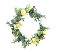 Ipetboom Floral Headband Bridal Headpiece Simulated Rose Headdress Flower Girl Headpiece for Wedding