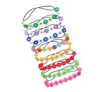 Ipetboom Floral Headpiece Collection 8pcs Stretchy Flower Headband Daisy Flower Hair Accessories for Women Girls