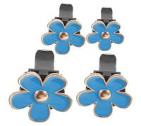 Ipetboom Flower Car Diffuser Vent Clip Set Alloy Five-Petal Daisy Air Vent Clips 4Pcs for Vehicle Interior Decoration and Fresh Scent