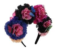 Ipetboom Flower Girl Headpiece Day Dead Headband Mexican Costume Accessory Flower Crown