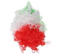 Ipetboom Fluffy Wig Headdress Mexico Flag Colors Afro Wig Headpiece for Football Fans Party Stage Performances