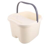 Ipetboom Foot Bath Soaking Tub Soak Basin White with Massage Granules and Cover Sturdy Foot Spa Basin Easy Maintenance for Family Relaxing