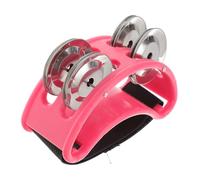 Ipetboom Foot Tambourine Music for Elastic Band Pink Foot Jingle Bells for Rhythm Development Easy-shake Percussion Instrument for Parties Early Music Education and Fun Activities