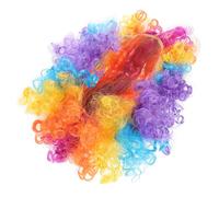 Ipetboom Funny Clown Wig Colorful Curly Afro Multi Function Fake Hair Party Accessory for Halloween Carnival Costume Cosplay Performance