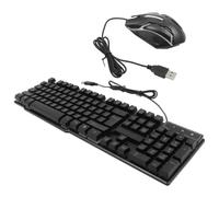 Ipetboom Gaming Keyboard and Mouse Combo with Backlight, Wired USB Connection, Plastic Material, Unique Design for Computer Gaming and Office Use, Ergonomic Mouse for Game Lovers