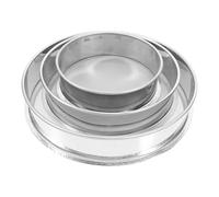 Ipetboom Garden Soil Sieve Pan with Fine Mesh Stainless Steel 3pcs round Precision Filtering Sturdy Metal Sifter Suitable for Scientific Research and Clay Crafts Making for Pottery