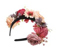 Ipetboom Garland Headband - Realistic Fabric Flower Hair Band For Women Carnival Festivals Travel Comfortable For Grandmother Mother Friends