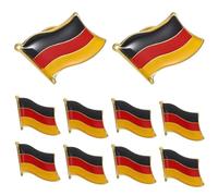 Ipetboom German Flag Brooch Pin 10 Pack Iron Material with Butterfly Clasp, Patriotic Badge Pins for Clothing, Shawls and Casual Wear in Uk