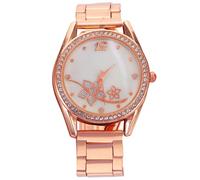 Ipetboom Girls Flower Pattern Wrist Watch, Easy to Read Alloy Case Glass Dial, Breathable Strap, Precise Timekeeping, for Teaching and Nursing