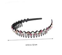 Ipetboom Girls Toothed Hairhoop Large Crystal Teeth Comb Headband Beaded Headband Fashion Hair Band Rhinestone Hair Hoop