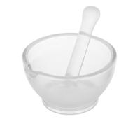 Ipetboom Glass Mortar and Pestle Clear Grinder Bowl for Pharmacy Medicine Grinding Tool Precision Manual Spice Crusher and Garlic Masher for Laboratory Kitchen and Apothecary Use