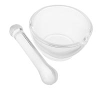Ipetboom Glass Mortar and Pestle for Household and Laboratory Use Ergonomic Medicine Grinder Bowl for Crushing Tablets and Chemicals Smooth Surface Pestle for Comfortable Grinding
