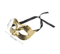 Ipetboom Golden Disco Ball Mask Shimmering Mirror Half Face Mask for Men Women Punk Cosplay Masquerade Halloween Carnival Party Accessory