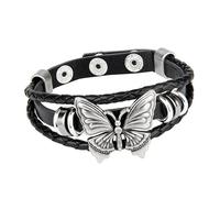 Ipetboom Gothic Punk Wrist Strap Cuff Bracelet with for Men and Women Comfortable Non Irritating Punk Bangle with Durable Braided Texture Stylish Rocker Fashion Accessory