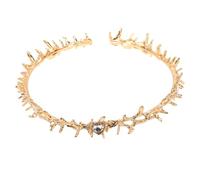 Ipetboom Gothic Thorn Crown Headband for Girls Handcrafted Lightweight Metal Tiara with Elegant Unique Design Golden Hair Accessory for Cosplay and Prom Party