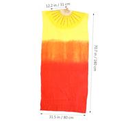 Ipetboom Gradient Long Silk Belly Dance Fan with Bamboo Frame Lightweight Ethnic and Modern Dance Accessory for Stage Shows Morning Practice