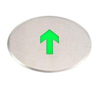 Ipetboom Ground Self-Luminous Emergency Floor Sign 12Cm Stainless Steel Straight Exit Arrow Indicator Lamp for Fire Safety Evacuation