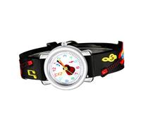 Ipetboom Guitar Pattern Children Watch Black Plastic Strap 3D Embossed Wristwatch for Boys Girls Students Birthday