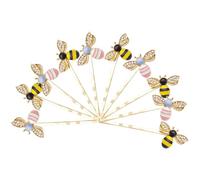 Ipetboom Hair Bobby Pins Metal Alloy with Shiny Luster and Chic Appearance 10pcs Assorted Colour Hair Pins for Women Decoration for Weddings and Birthdays
