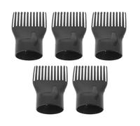 Ipetboom Hair Dryer Nozzle Comb Attachments High Temperature Resistant PA Material 5pcs Black Blow Dryer Styling Tools for Fine and Curly Hair for Travel and Parties