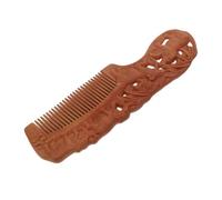 Ipetboom Hair Massage Comb Peach Wood Detangling Hairdressing Tool with Comfortable Grip for Headache Relief Suitable for Personal Use