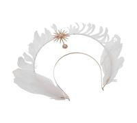 Ipetboom Halloween Decorations Crown Headpiece Ring Goddess Headband for Masquerade Costume Party Mary Hair Band Design Nun Halloween Costume Accessory