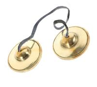 Ipetboom Hand Hammered Pure Copper Finger Cymbals Small Meditation Bells Yoga Percussion Instrument Set for Adults with Smooth Surface Suitable for Mindfulness and Spiritual Practice