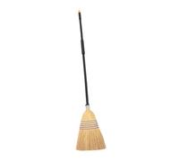 Ipetboom Handheld Broom Outdoor Sweeping Tool for Patio Garage Garden and Driveway Cleaning Plastic Handle for Indoor Use Heavy Duty Broom