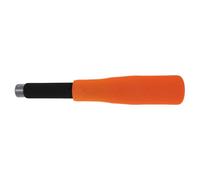 Ipetboom Handheld Meridian Massage Stick for Neck and Back, Long Handle Muscle Roller Hammer Tool for Shoulder and Waist Tapping Therapy, Orange Body Massage Hammer Stick for Home Use