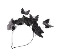 Ipetboom Handmade Butterfly Hairband Lightweight Party Hair Hoop for Women Wedding Bridal Photography Accessory Chic Headband with for All Day Wear