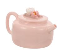 Ipetboom Handmade Ceramic Teapot with Floral Design Chinese Style Teaware for Kungfu Tea Easy Clean Modern Tea Making Pot for Home Office