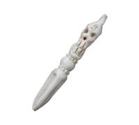 Ipetboom Handmade Ivory Color Vajra Pendant Necklace Spiritual Buddhist Jewelry for Men Meditation Breathing Necklace Religious Amulet Accessory