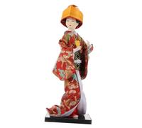 Ipetboom Handmade Japanese Geisha Doll in Traditional Kimono Lightweight Silk Art Folk Craft for Home and Shop Decor Elegant Ethnic Collectible Figurine