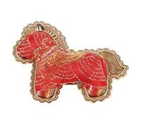 Ipetboom Handmade Red Horse Brooch 2026 Traditional Chinese Brooch Hanfu Accessory Pin Good Luck Ben Ming Nian Spring Festival Charm