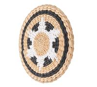 Ipetboom Handmade Round Boho Wall Basket Decor Woven Seagrass Rattan Wall Art for Farmhouse Living Versatile Macrame Hanging and Rustic Table Placemat Decoration
