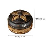 Ipetboom Handmade Thai Solid Wood Ashtray with Lid Decorative Small Diameter for Home Office Tea and Gift for Smokers Keeps Indoor Spaces Clean and Tidy