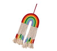 Ipetboom Handwoven Cotton Rainbow Tapestry Hanging Blanket Wall Adornment for Home Party Decoration Textile Christmas Tassel Decor Enthusiasts