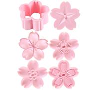 Ipetboom Heart Cookie Cutter Small with Cherry Blossom Shaped Flower Cookie Molds, Reusable Biscuit Cutter Made of Abs, Easy to Use and Clean, for DIY and Professional Cake Shop Baking