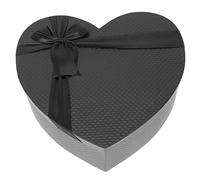 Ipetboom Heart Shape Gift Box with Lid Medium Black Gift Storage Box Capacity Candy and Jewelry Packaging for Valentine's Day Christmas Wedding Birthday Present and Party Decoration