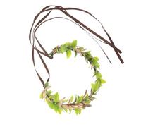 Ipetboom Heart Shaped Green Leaf Wreath Headdress for Men Women Woodland Fairy Headband with Elegant Elf Accents Versatile Cosplay Crown for Wedding Photography Renaissance Performances