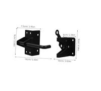 Ipetboom Heavy Duty Gate Latch Kit for Wooden Fence Automatic Spring Loaded Door Lock with Hinge Quick Installation Outdoor Privacy Fence Bolt for Shed and Gate Security