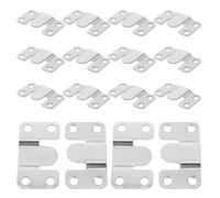 Ipetboom Heavy Duty Stainless Steel Flush Mount Bracket with Screws - Invisible Interlocking Furniture Connector for Wall-Mounted Picture Frames and Art Gallery Display