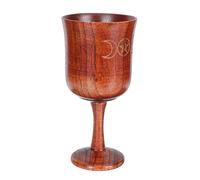 Ipetboom Holy Grail Cup Religious Ornament Sacrificial Chalice for Ceremony and Home Decor Vintage Style Pentagram Moon Symbol Sacrifice Tool