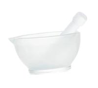Ipetboom Household Glass Grinding Bowl with Pestle for Spices and Medicine Kitchen Pot for Tablets and Herbs Practical Transparent Mortar Pestle for Pharmacy and Cooking Use