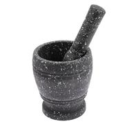 Ipetboom Household Mortar and Pestle Marble Pattern Plastic Grinder for Kitchen Spices Garlic Crushing Kitchenware Tool for Cooking and Food Preparation