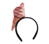 Ipetboom Ice Cream Cone Headband for Women Cartoon Hairband Lightweight Fabric Brown Cone Great for Stage Performance and Casual Daily Wear