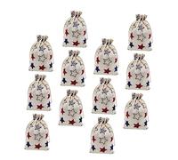 Ipetboom Independence Day Candy Bags American Flag Star Sturdy Fabric 12pcs for Patriotic Occasions