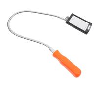 Ipetboom Inspection Mirror for Car with LED Light Rotatable Flexible Auto Inspection Tool Stainless Steel Construction Lightweight Ergonomic Handle for Mechanics and Vehicle Maintenance