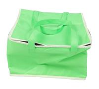 Ipetboom Insulated Thermal Pizza Bag 10-inch Large Capacity Food Carrier with Thickened Green Fabric, Reusable Cooler Tote for Take-Out, Grocery, Seafood, and Beverage Transport
